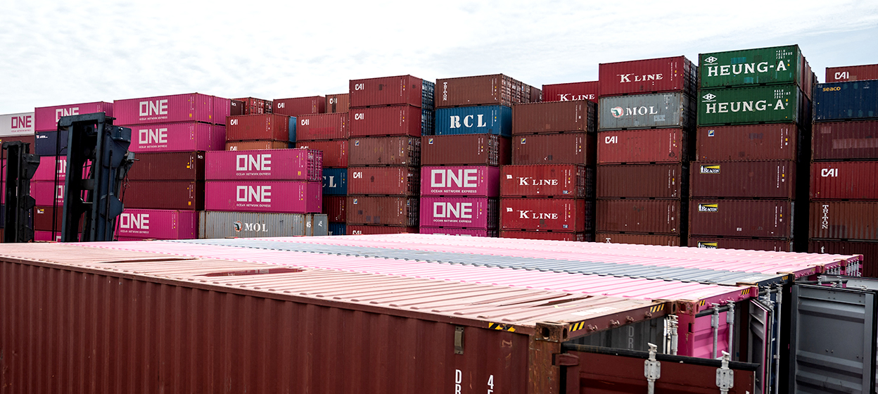 Shipment containers in Port Klang
