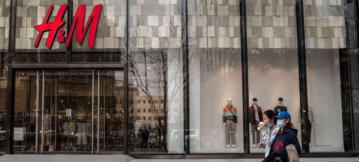 H&M has been under fire in China after Chinese social media dug up an old statement in which the company said it would not source cotton from Xinjiang over alleged forced labour in the far west region. (Photo by Nicolas ASFOURI/ AFP)