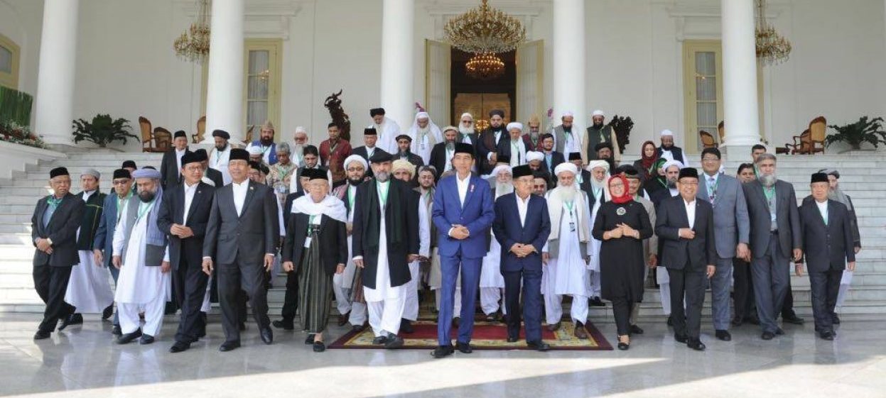 A photo of the trilateral conference which saw Muslim scholars from Indonesia, Afghanistan and Pakistan on 11 May, 2018. (Photo: Press Bureau of the Presidential Secretariat via Presiden Joko Widodo/ Facebook)