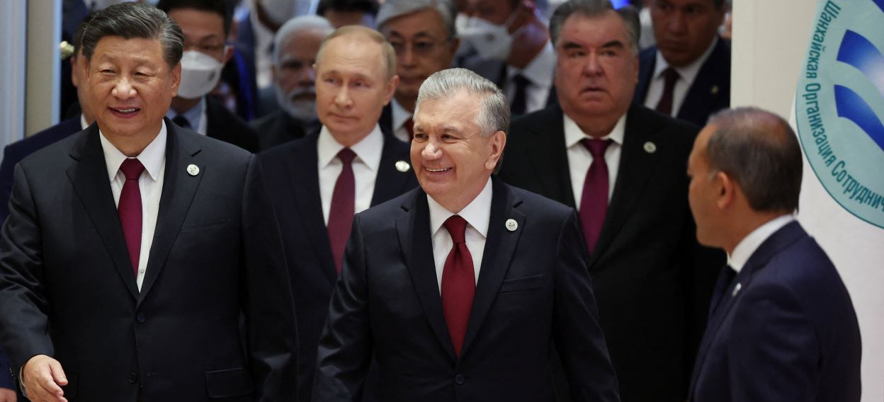 Xi Jinping, Vladimir Putin, Shavkat Mirziyoyev