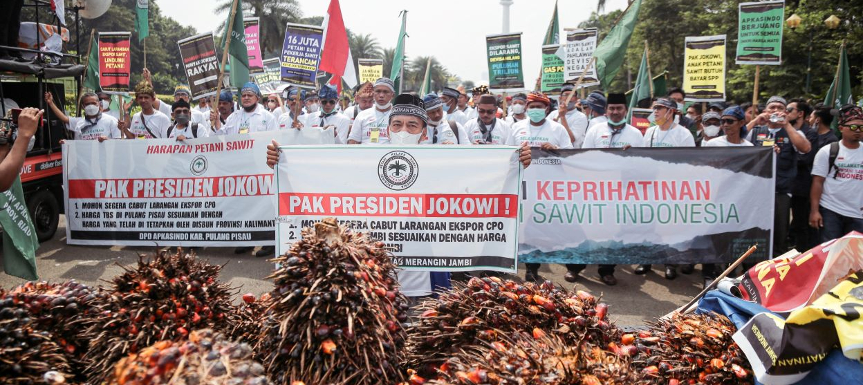 Protest against the government's export ban policy