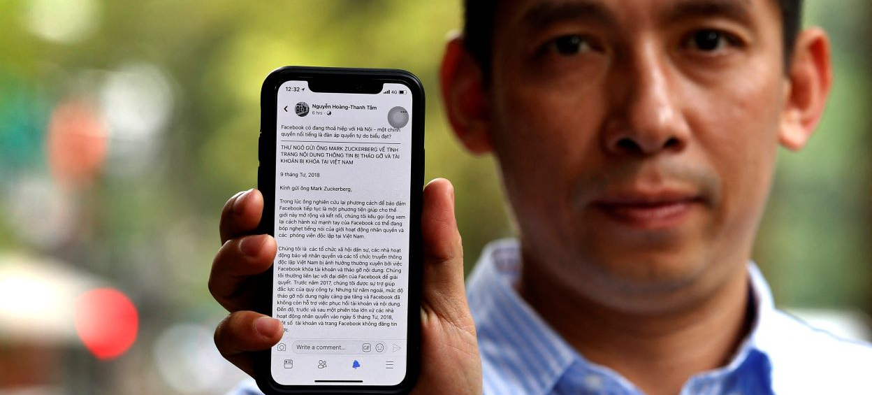Vietnamese activist with open letter to Mark Zuckerberg