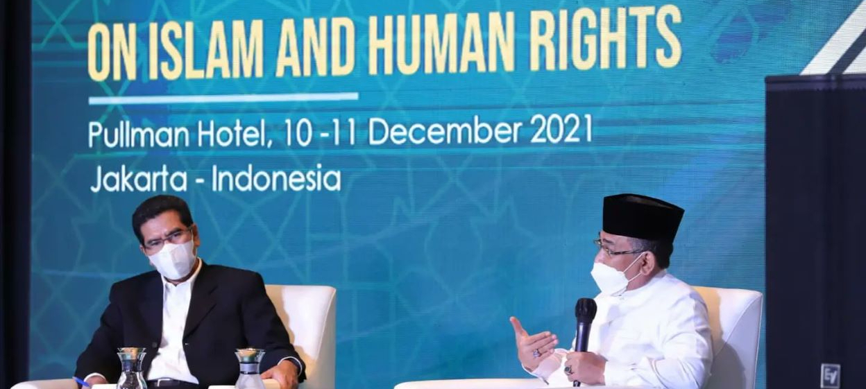 Yahya Cholil Staquf speaking at an international conference titled ‘On Islam and Human Rights’